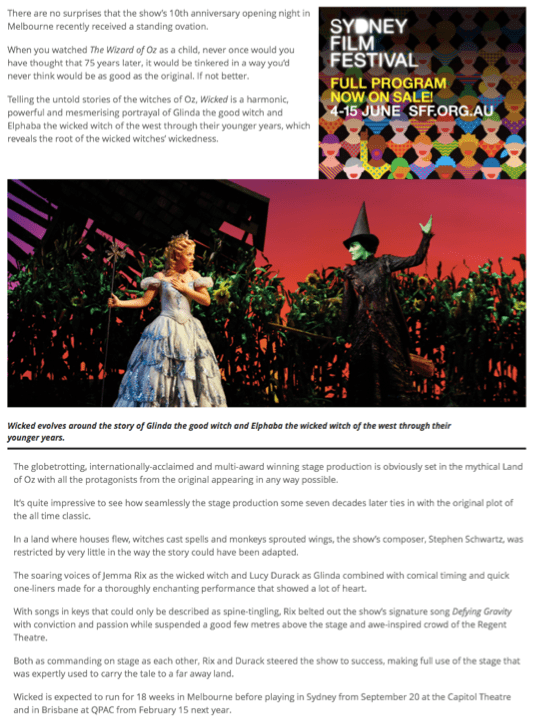 Star Observer online - Wicked 2