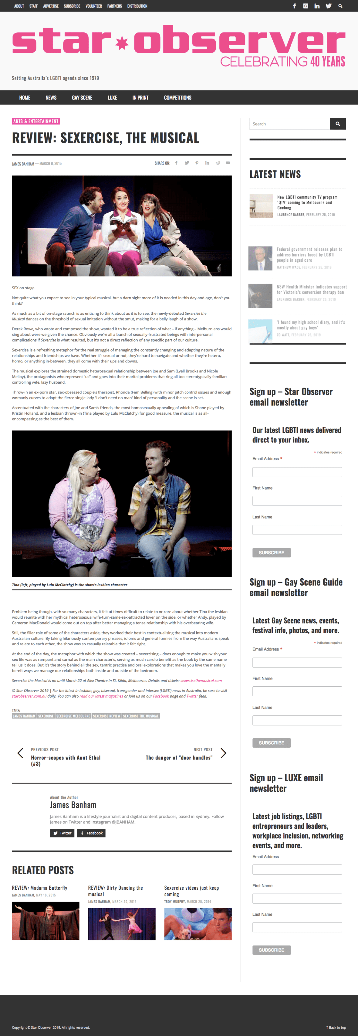 Star Observer - REVIEW_ Sexercise, the Musical