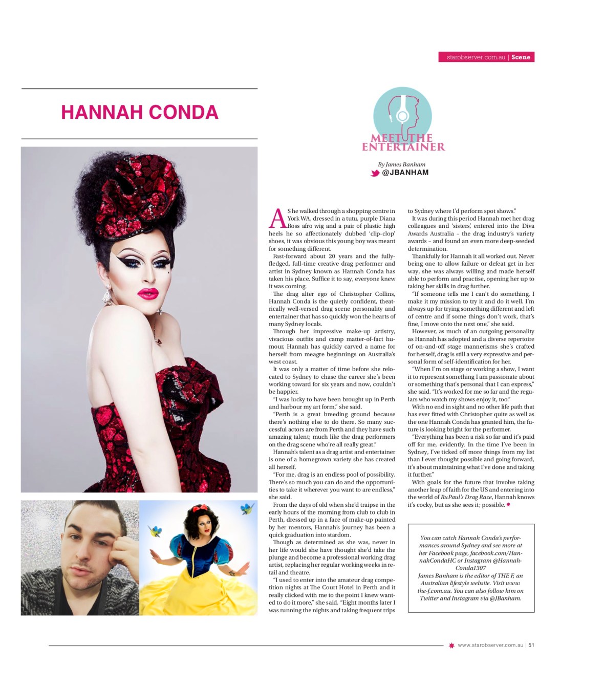 Hannah Conda Star Observer Magazine _ June 2016 story