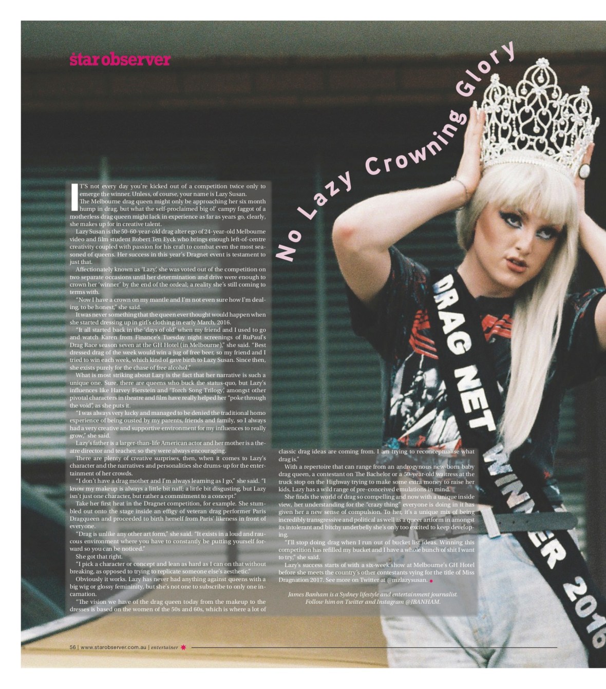 Lazy Susan Star Observer Magazine _ September 2016