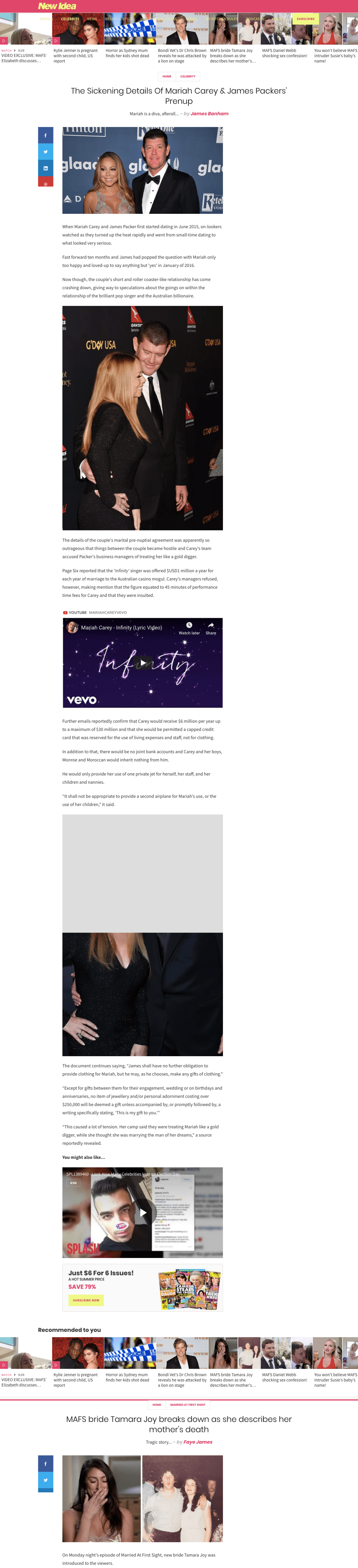 New Idea - The Sickening Details Of Mariah Carey