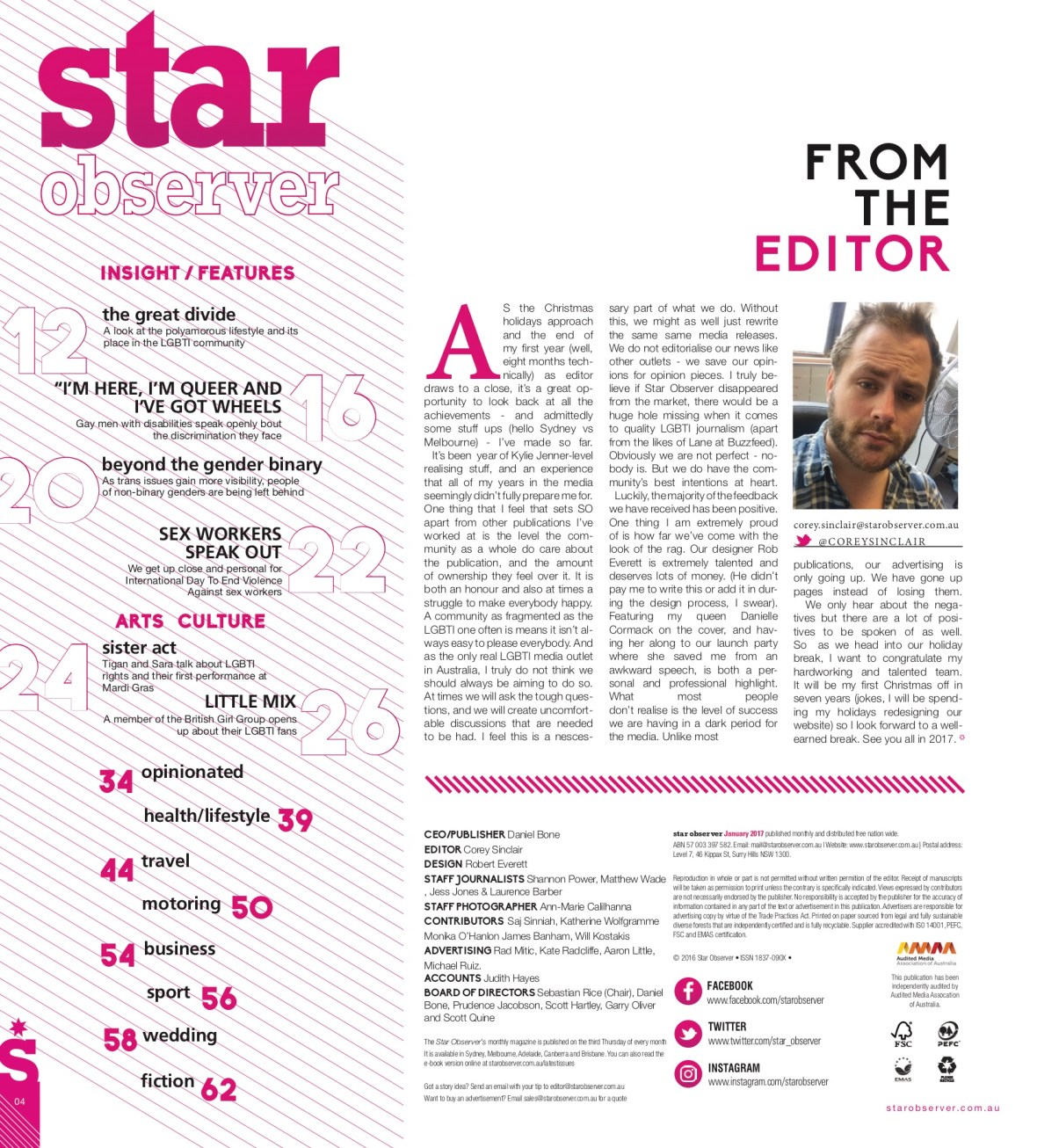 Brandenburg Orchestra Star Observer Magazine _ January 2017 index