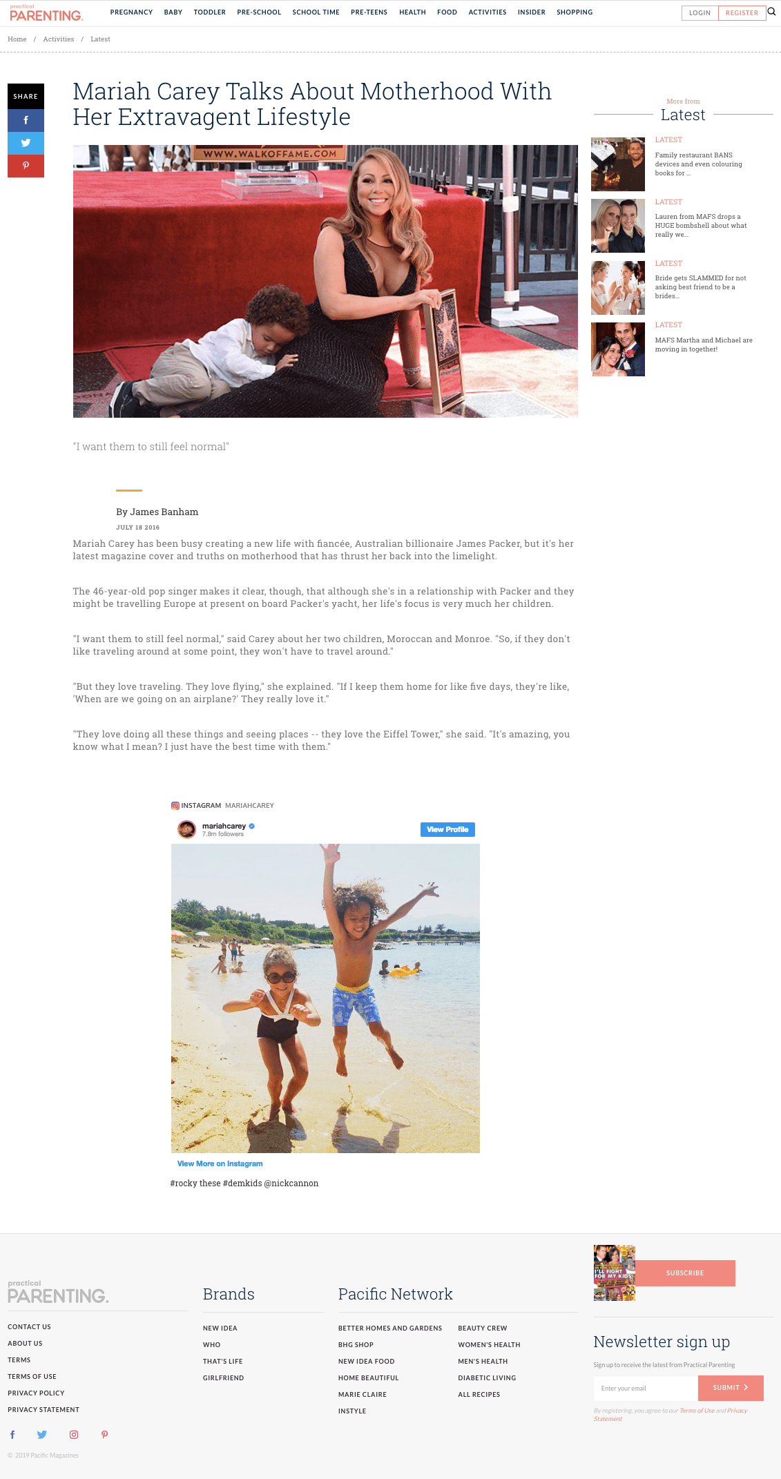 Practical Parenting - Mariah Carey Talks About Motherhood