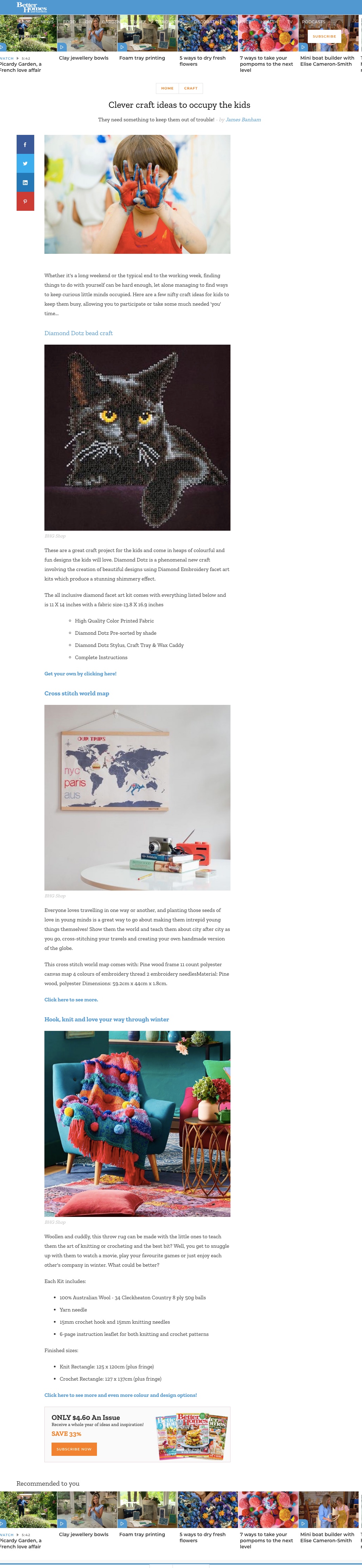 Better Homes Gardens - Clever craft ideas to occupy the kids - Better Homes and Gardens