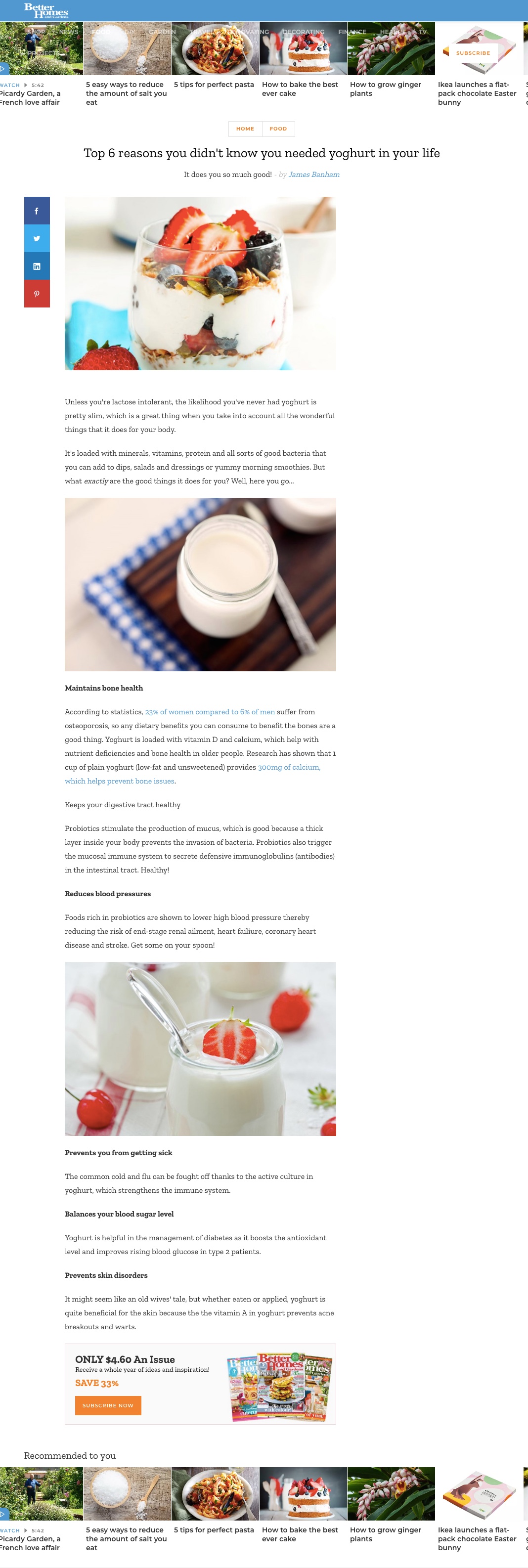 Better Homes Gardens - Top 6 reasons you didn't know you needed yoghurt in your life